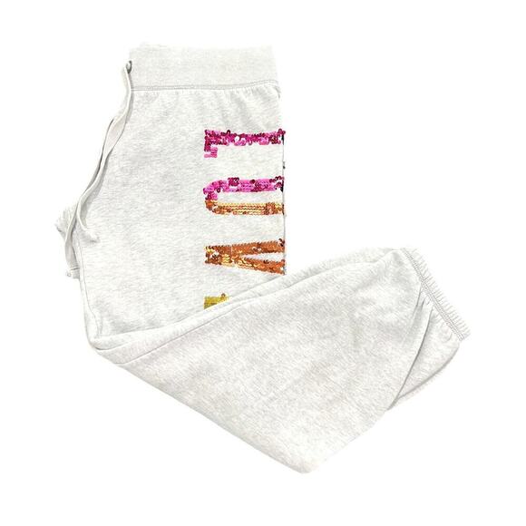 Victoria's Secret Pants - Vintage Victoria's Secret PINK Sequin Capri Sweats Joggers Size S